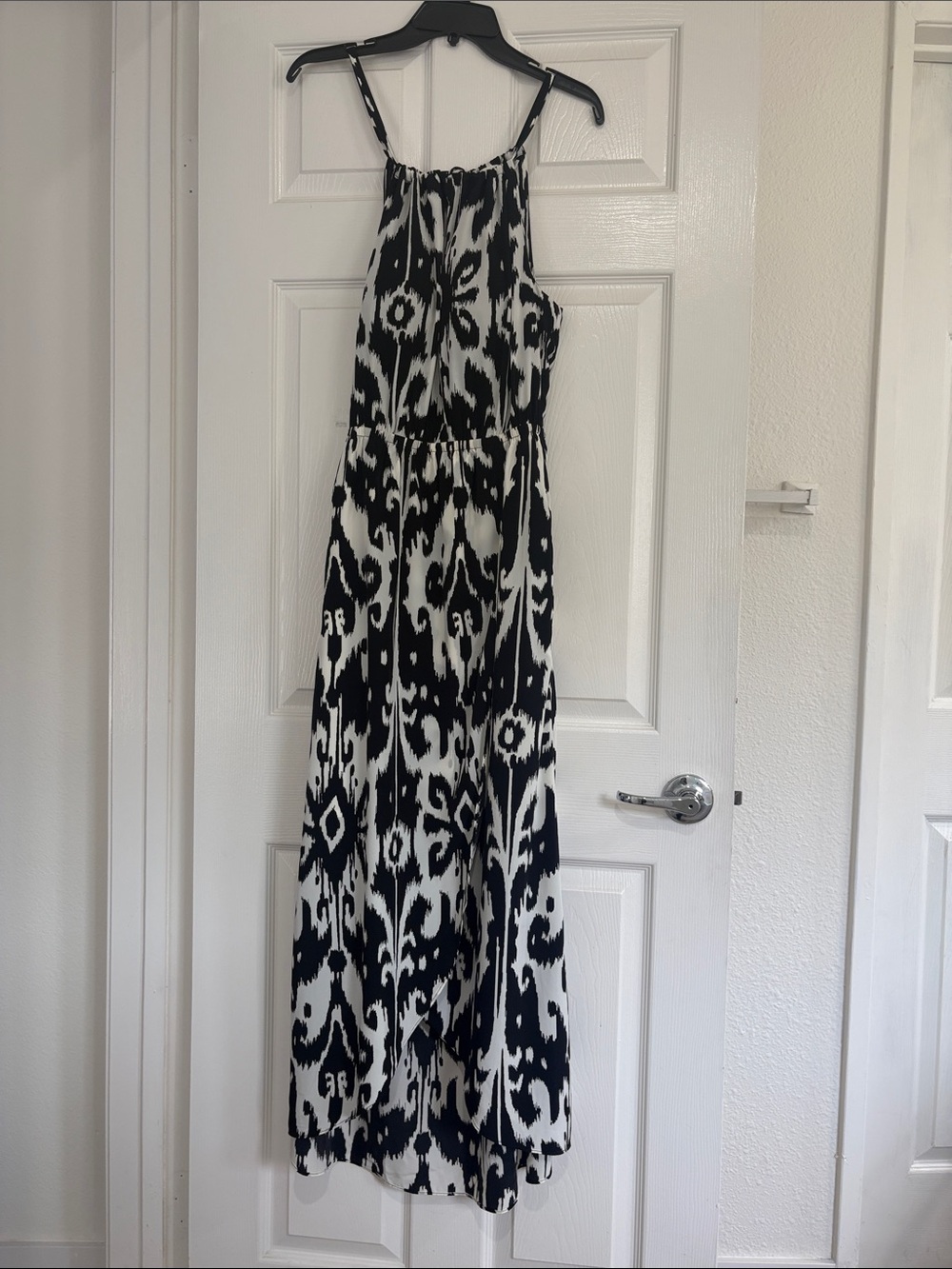 Athleta Black and White Printed Maxi Dress
